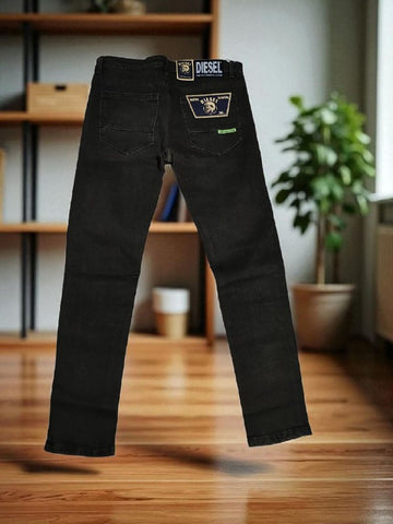 Black jeans with Diesel branding