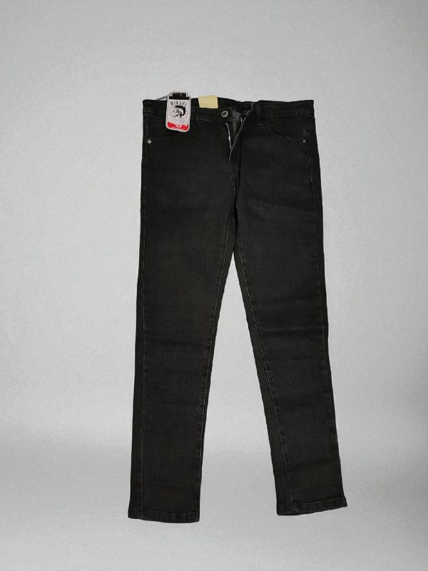 Black jeans with Diesel branding